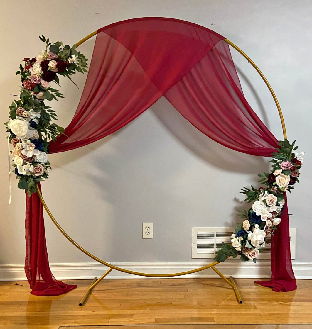 Circular Arch with flower and Drape